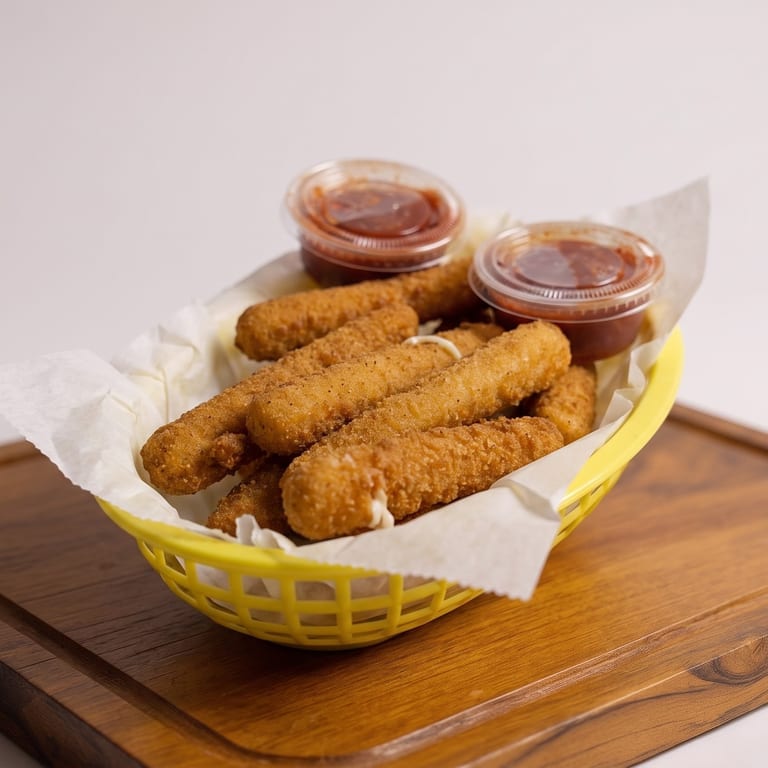 Savor our mozzarella sticks